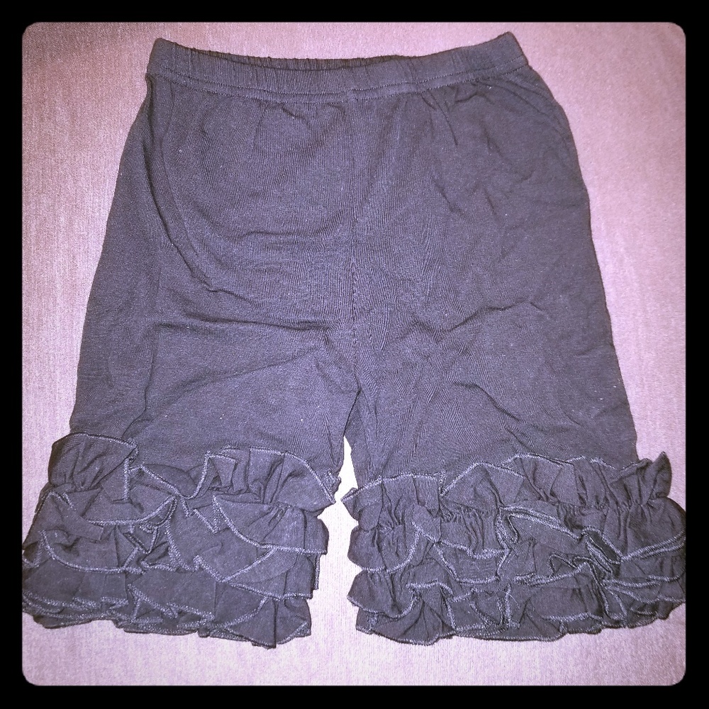 Black Ruffle Shorts